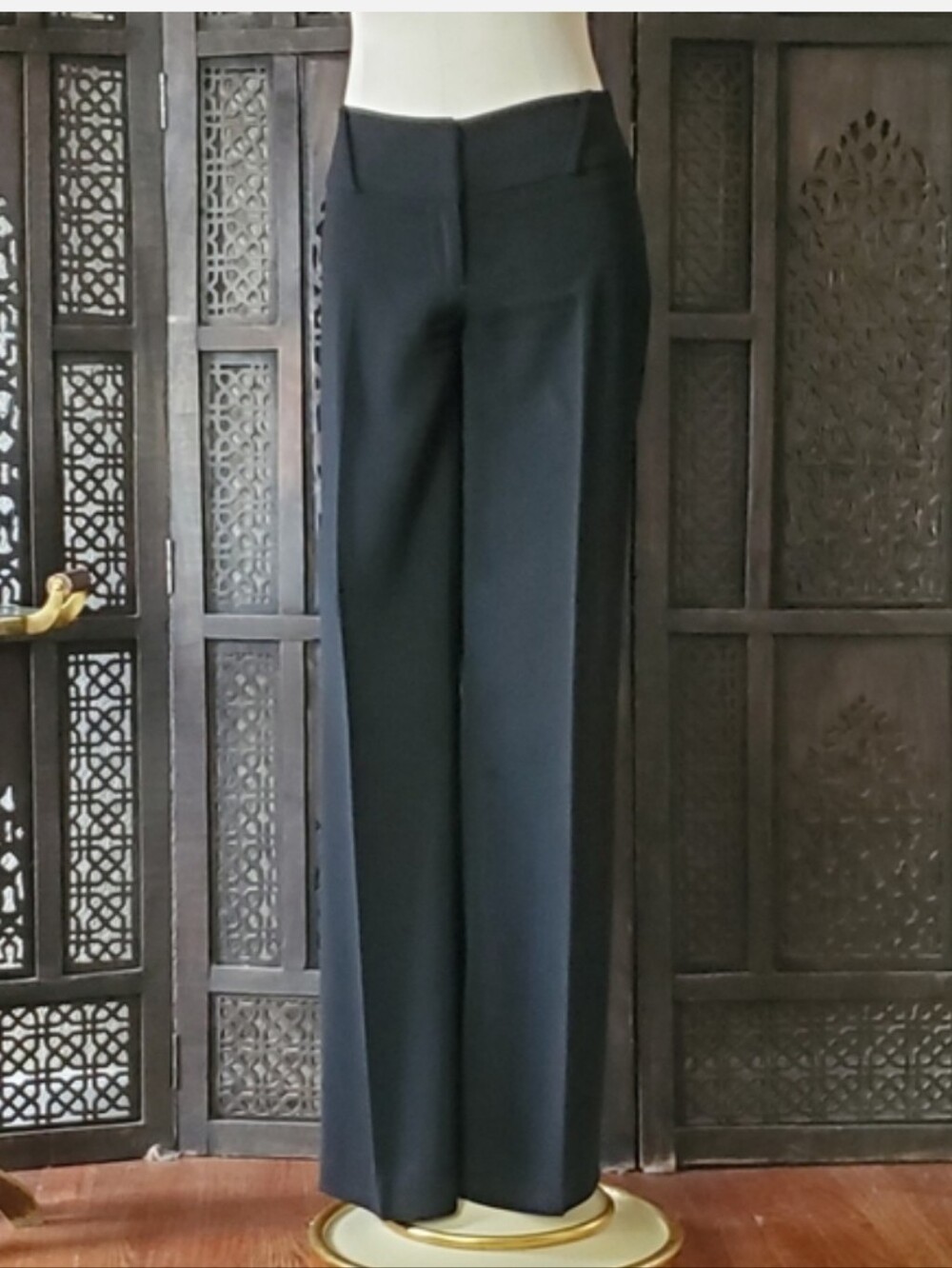 bebe Black Straight-Leg Dress Pants